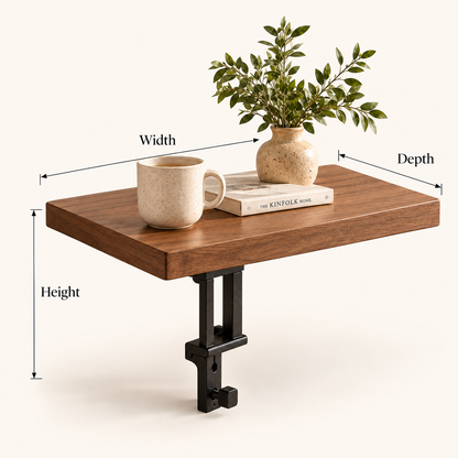 Walnut Sofa Armrest Tray Table